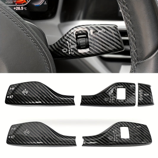 Acabamento para Piscas em Fibra de Carbono para BMW Séries 1 3 5 7 -  Luz de Volante e Haste do Interruptor do Limpa Para-brisas