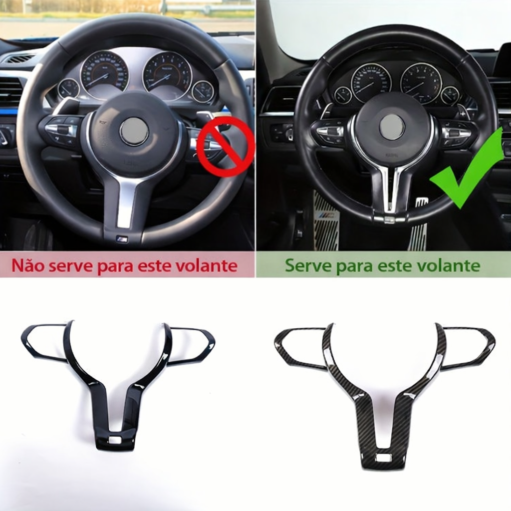 Molduras Decorativas de Volante para BMW (F87/F80/F90/F85/F86) – Acabamento Premium