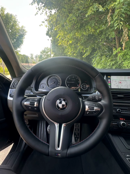 Volante Em Couro Com Detalhe Prateado BMW - C/AIRBAG