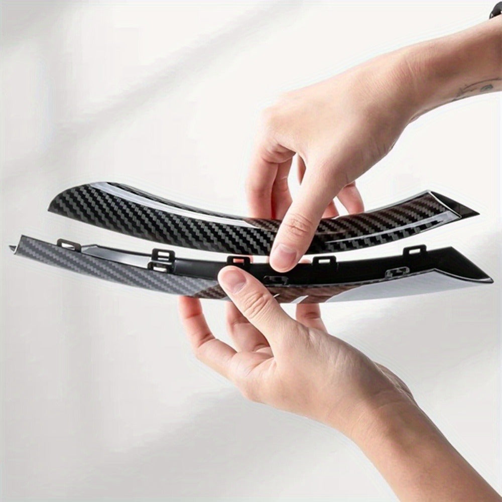 Capa de Puxador de Porta Interno em Fibra de Carbono Preto para Série BMW 3 (E90 E91 E92 E93) 2005-2012, Fácil de Instalar, Compatível com Traseira