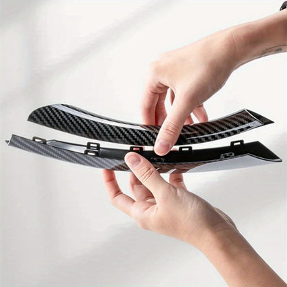 Capa de Puxador de Porta Interno em Fibra de Carbono Preto para Série BMW 3 (E90 E91 E92 E93) 2005-2012, Fácil de Instalar, Compatível com Traseira